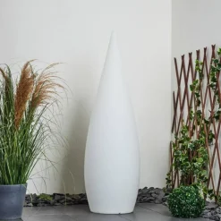 hofstein Lampadaire d'extérieur Bouilli LED Blanc, 1 lumière, Télécommandes, Changeur de couleurs