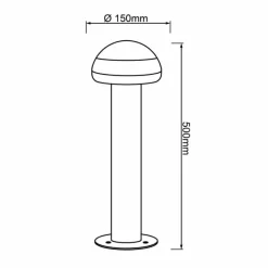 Luminaires Brilliant Lampadaire d'extérieur Brilliant Ilton LED Noir, 1 lumière
