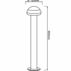 Luminaires Brilliant Lampadaire d'extérieur Brilliant Ilton LED Noir, 1 lumière