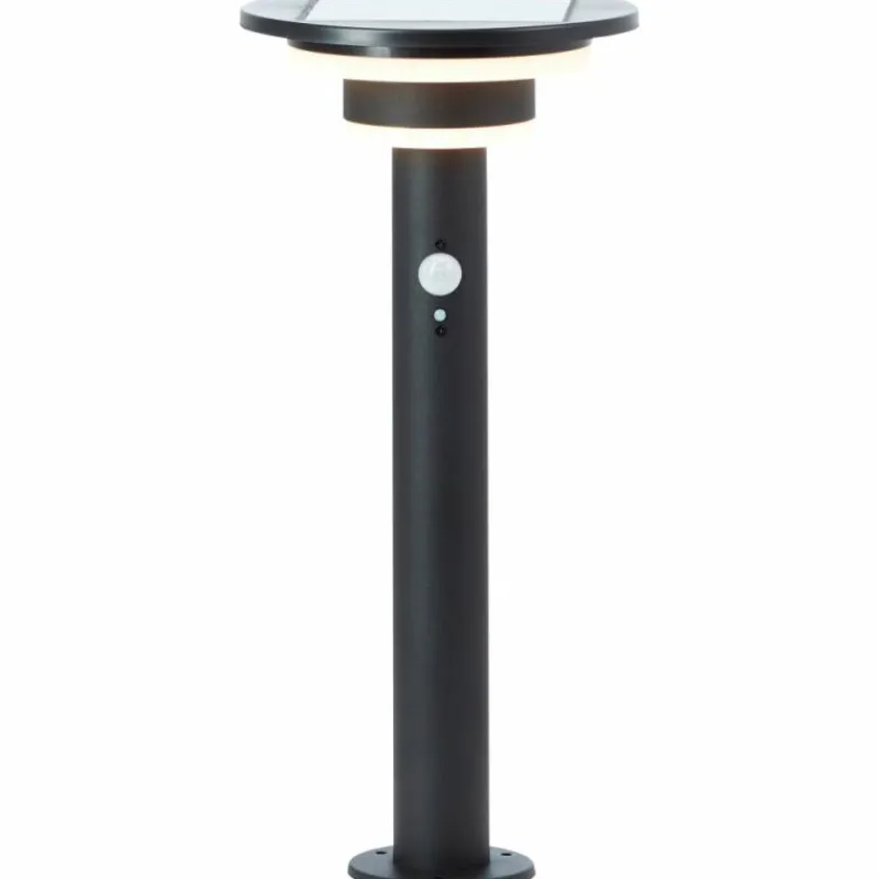 Luminaires Brilliant Lampadaire d'extérieur Brilliant Garvina LED Noir, 1 lumière, Détecteur de mouvement