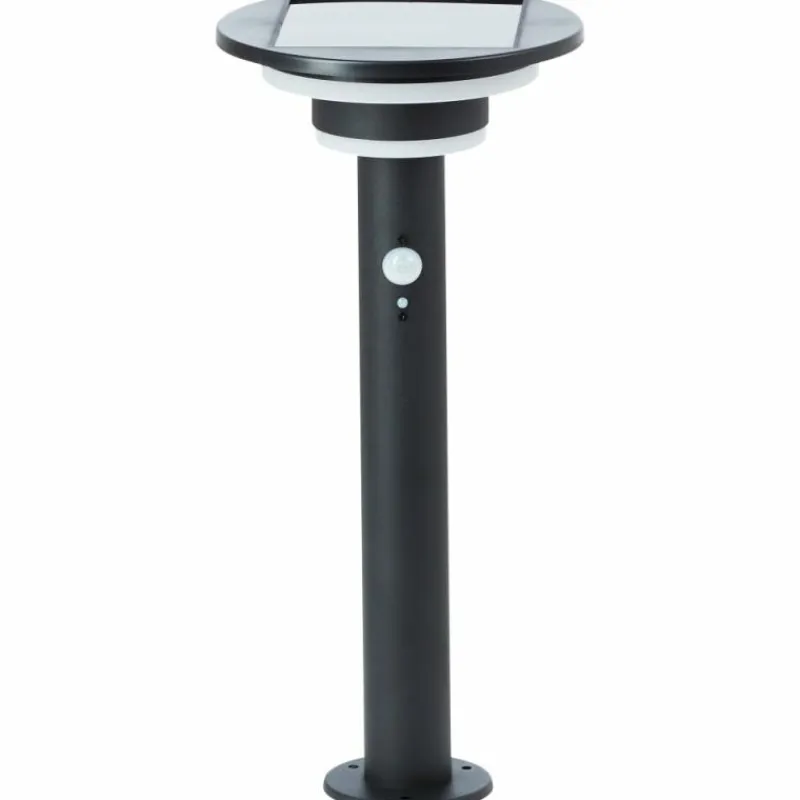 Luminaires Brilliant Lampadaire d'extérieur Brilliant Garvina LED Noir, 1 lumière, Détecteur de mouvement