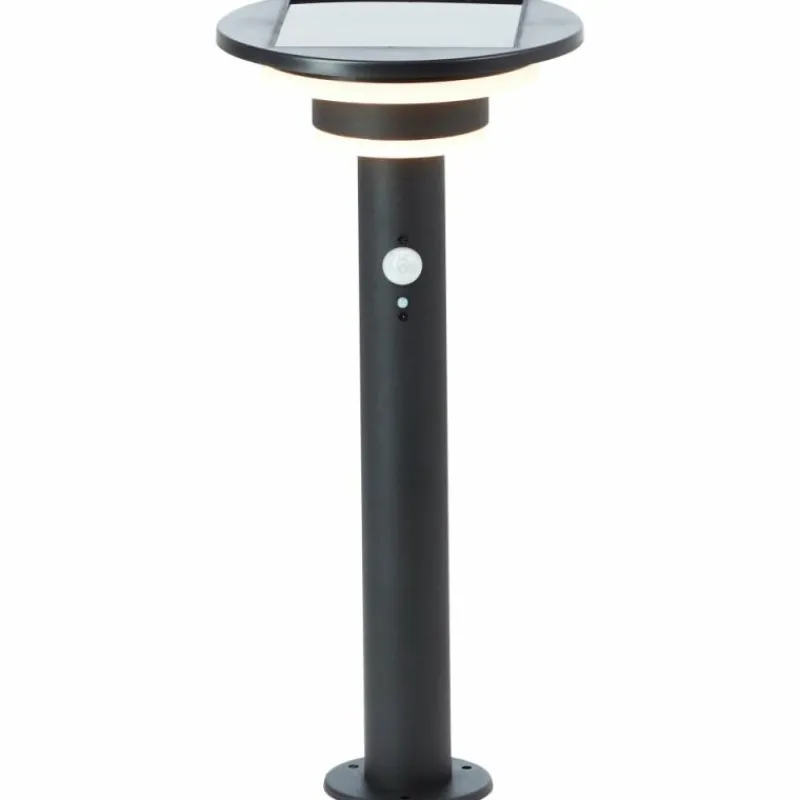Luminaires Brilliant Lampadaire d'extérieur Brilliant Garvina LED Noir, 1 lumière, Détecteur de mouvement