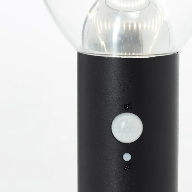 Luminaires Brilliant Lampadaire d'extérieur Brilliant Tulip LED Noir, 1 lumière, Détecteur de mouvement