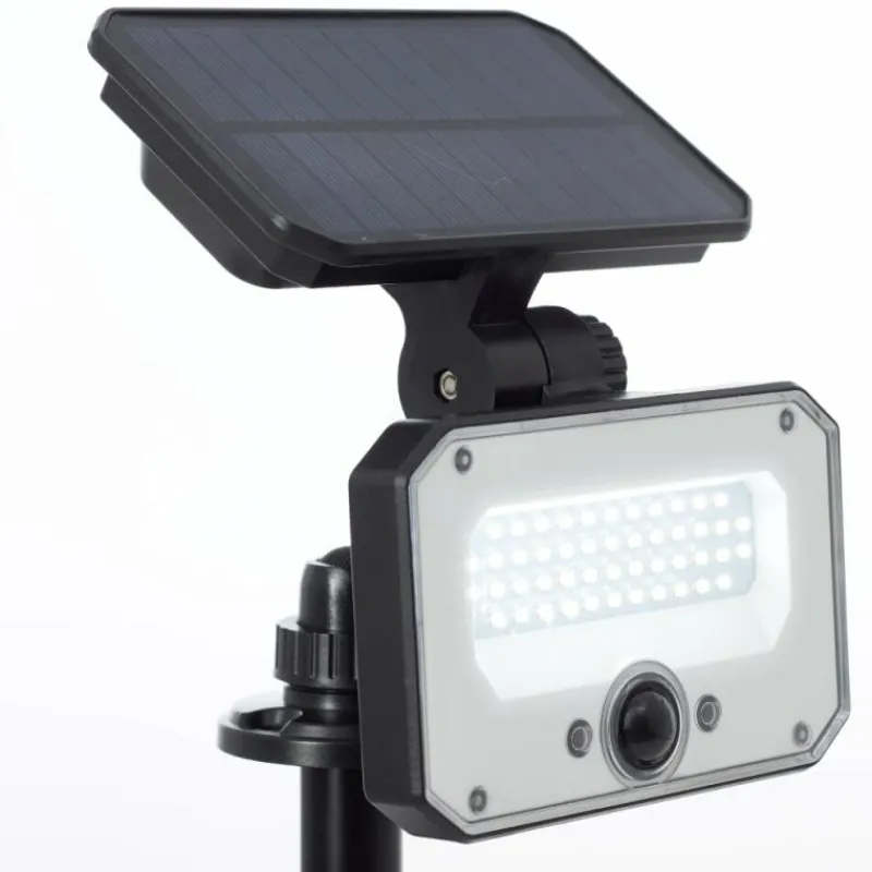 Luminaires Brilliant Lampadaire d'extérieur Brilliant Joplin LED Noir, 1 lumière, Détecteur de mouvement