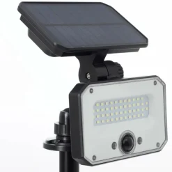 Luminaires Brilliant Lampadaire d'extérieur Brilliant Joplin LED Noir, 1 lumière, Détecteur de mouvement