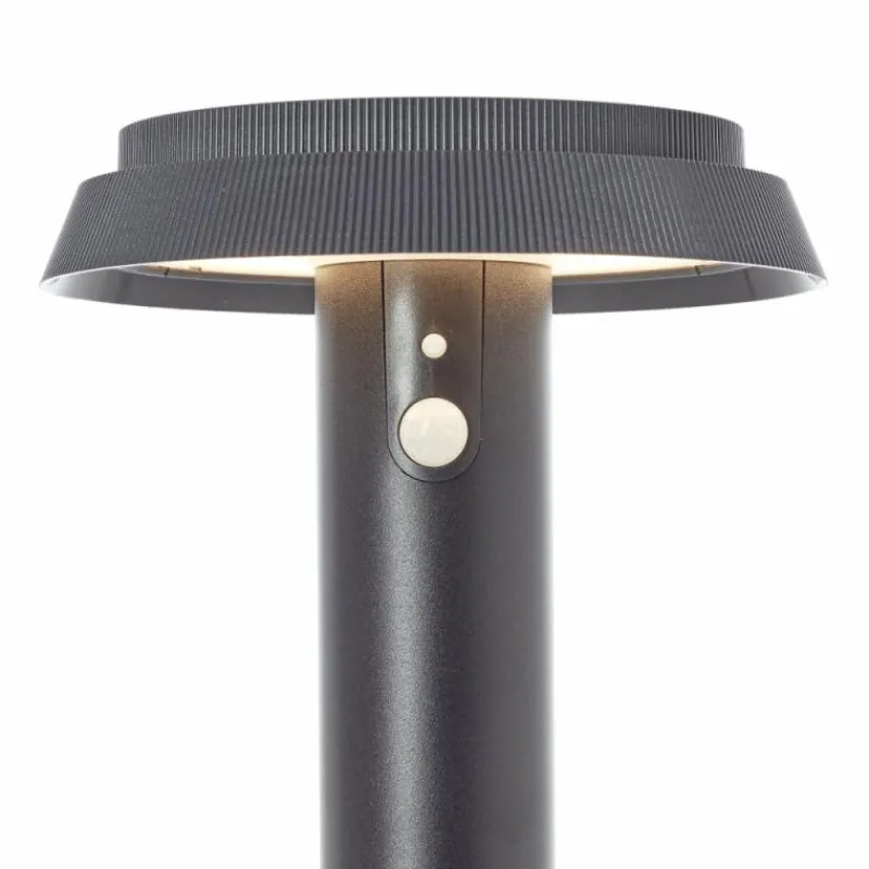 Luminaires Brilliant Lampadaire d'extérieur Brilliant Alvero LED Noir, 1 lumière, Détecteur de mouvement