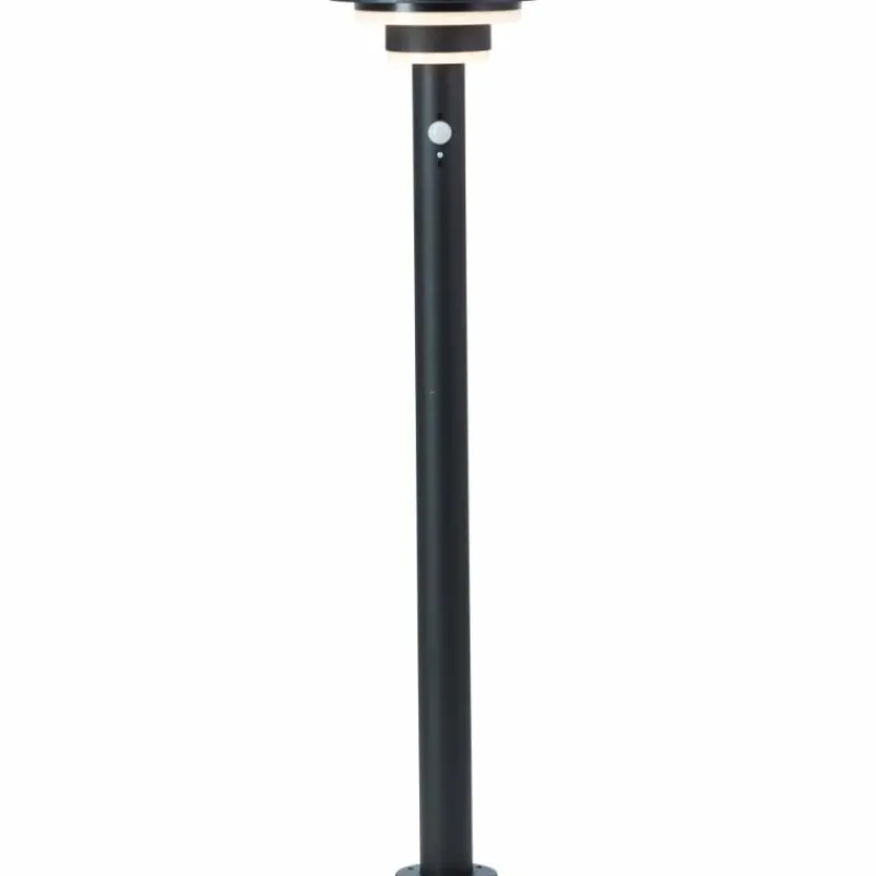 Luminaires Brilliant Lampadaire d'extérieur Brilliant Garvina LED Noir, 1 lumière, Détecteur de mouvement