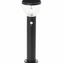 Luminaires Brilliant Lampadaire d'extérieur Brilliant Tulip LED Noir, 1 lumière, Détecteur de mouvement