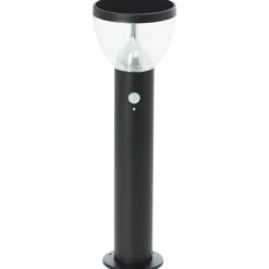 Luminaires Brilliant Lampadaire d'extérieur Brilliant Tulip LED Noir, 1 lumière, Détecteur de mouvement