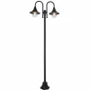 Luminaires Brilliant Lampadaire d'extérieur Brilliant Berna Noir, 2 lumières