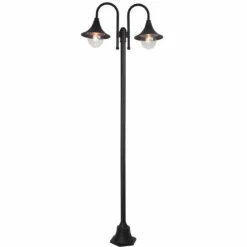 Luminaires Brilliant Lampadaire d'extérieur Brilliant Berna Noir, 2 lumières