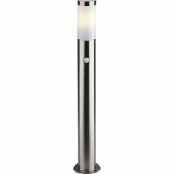 Luminaires Brilliant Lampadaire d'extérieur Brilliant Chorus Acier inoxydable, 1 lumière, Détecteur de mouvement