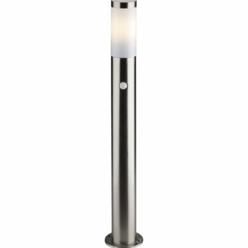 Luminaires Brilliant Lampadaire d'extérieur Brilliant Chorus Acier inoxydable, 1 lumière, Détecteur de mouvement