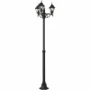 Luminaires Brilliant Lampadaire d'extérieur Brilliant Newport Noir, 3 lumières