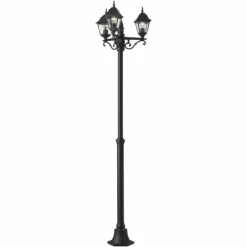 Luminaires Brilliant Lampadaire d'extérieur Brilliant Newport Noir, 3 lumières