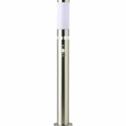Luminaires Brilliant Lampadaire d'extérieur Brilliant Bole Acier inoxydable, 1 lumière, Détecteur de mouvement