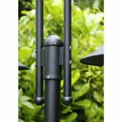 Luminaires Rustiques-Luminaires Brilliant Lampadaire d'extérieur Brilliant Berna Noir, 2 lumières