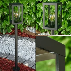 hofstein Lampadaire d'extérieur Caudry Noir, 1 lumière