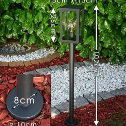 hofstein Lampadaire d'extérieur Caudry Noir, 1 lumière