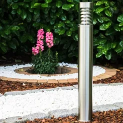 hofstein Lampadaire d'extérieur Dakar Acier inoxydable, 1 lumière