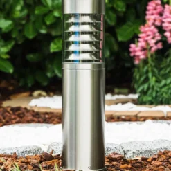 hofstein Lampadaire d'extérieur Dakar Acier inoxydable, 1 lumière