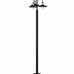 Lampes Dorées-Luminaires Eglo Lampadaire d'extérieur Eglo SIRMIONE Or, Noir, 3 lumières