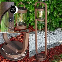 hofstein Lampadaire d'extérieur Fulham Rouille, 1 lumière