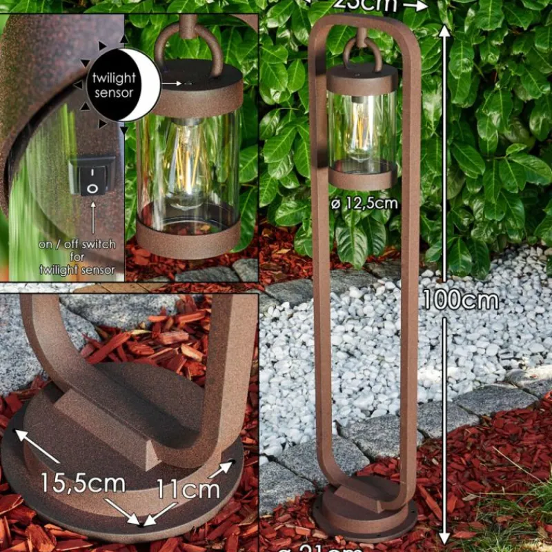 hofstein Lampadaire d'extérieur Fulham Rouille, 1 lumière