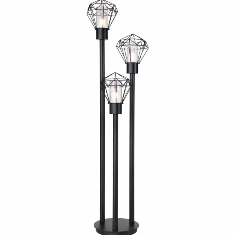 Luminaires Globo Lighting Lampadaire d'extérieur Globo HORACE Noir, 3 lumières