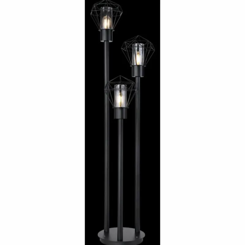 Luminaires Globo Lighting Lampadaire d'extérieur Globo HORACE Noir, 3 lumières