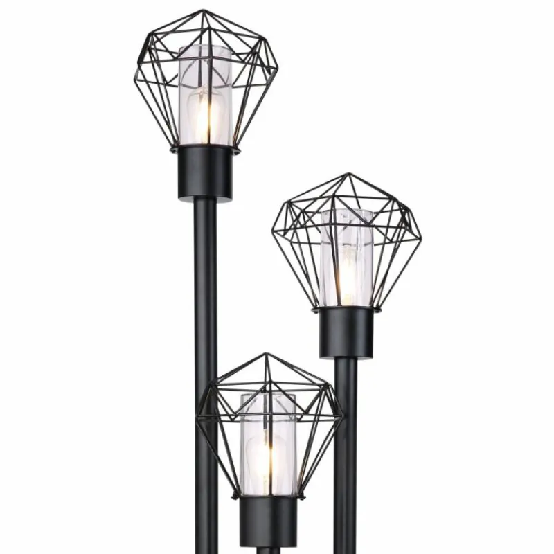 Luminaires Globo Lighting Lampadaire d'extérieur Globo HORACE Noir, 3 lumières