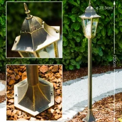 Luminaires Rustiques-hofstein Lampadaire d'extérieur Hongkong Bronze, Or, 1 lumière