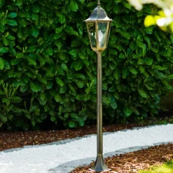 Luminaires Rustiques-hofstein Lampadaire d'extérieur Hongkong Bronze, Or, 1 lumière