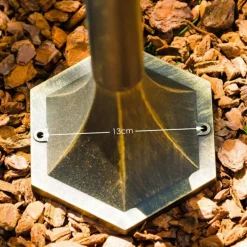 Luminaires Rustiques-hofstein Lampadaire d'extérieur Hongkong Bronze, Or, 1 lumière