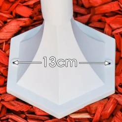 Luminaires Rustiques-hofstein Lampadaire d'extérieur Hongkong Frost Blanc, 1 lumière, Détecteur de mouvement