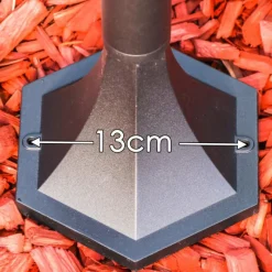 Luminaires Rustiques-hofstein Lampadaire d'extérieur Hongkong Frost Noir, 1 lumière