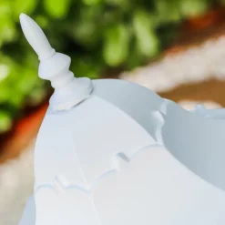 Luminaires Rustiques-hofstein Lampadaire d'extérieur Hongkong Frost Blanc, 1 lumière