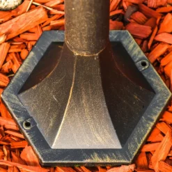 Luminaires Rustiques-hofstein Lampadaire d'extérieur Hongkong Frost Brun doré, 1 lumière