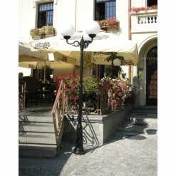 Luminaires LCD Lampadaire d'extérieur LCD Soltau Noir, 3 lumières