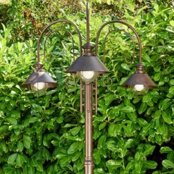 hofstein Lampadaire d'extérieur Lohja Rouille, 3 lumières