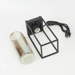 Suspension Verre Fumé-hofstein Lampadaire d'extérieur Palanga Noir, 1 lumière