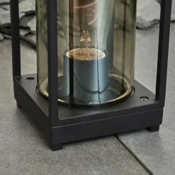 Suspension Verre Fumé-hofstein Lampadaire d'extérieur Palanga Noir, 1 lumière