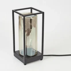 Suspension Verre Fumé-hofstein Lampadaire d'extérieur Palanga Noir, 1 lumière