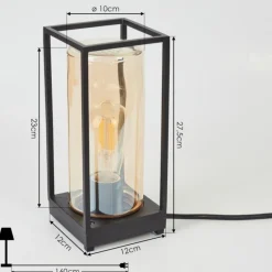 Lampes Vintages & Rétros-hofstein Lampadaire d'extérieur Palanga Noir, 1 lumière