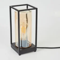 Lampes Vintages & Rétros-hofstein Lampadaire d'extérieur Palanga Noir, 1 lumière