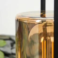 Lampes Vintages & Rétros-hofstein Lampadaire d'extérieur Palanga Noir, 1 lumière