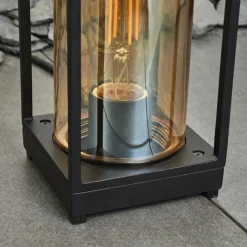 Lampes Vintages & Rétros-hofstein Lampadaire d'extérieur Palanga Noir, 1 lumière