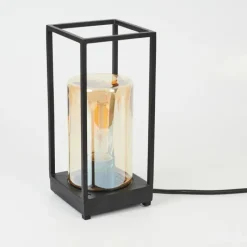 Lampes Vintages & Rétros-hofstein Lampadaire d'extérieur Palanga Noir, 1 lumière