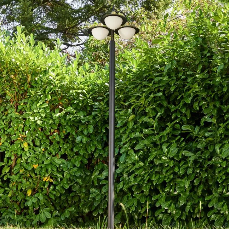 Lampes Dorées-hofstein Lampadaire d'extérieur Theux Or, Noir, 3 lumières