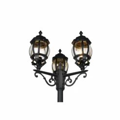 Lampes Vintages & Rétros-Luminaires Trio Lampadaire d'extérieur Trio Elvo Noir, 3 lumières